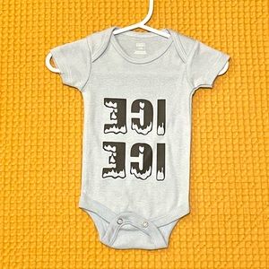 0-3 month ice ice baby onesie